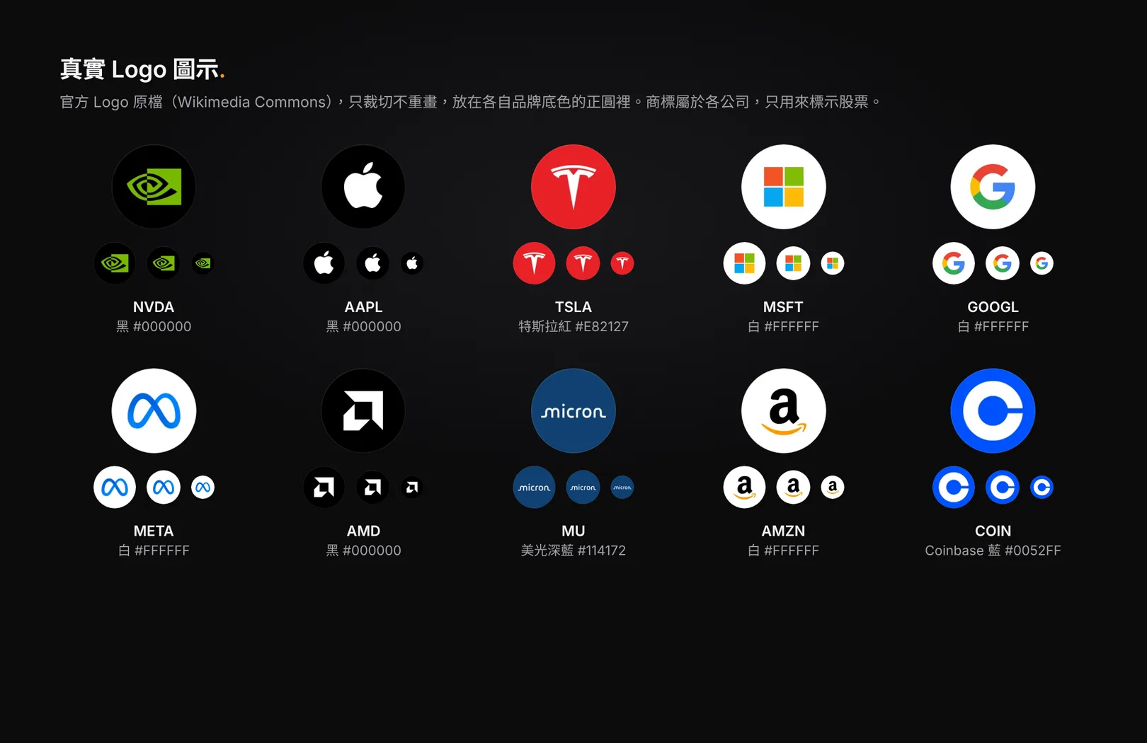 真實 Logo 總表